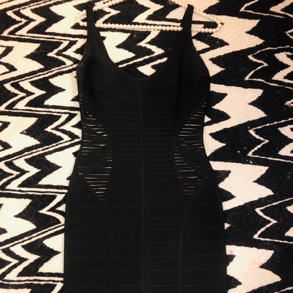 Herve Leger Black Bandage Dress